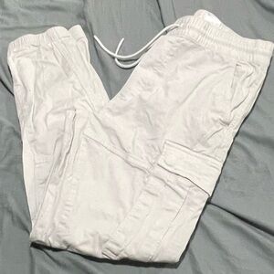 H&M Off-White Cargo Joggers